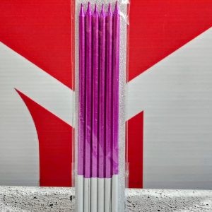 Velas 15 cm. Blister x 6 unid. Metalizadas Fucsia IMP. 37095