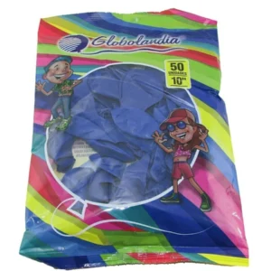 Globos Látex Azul  X 50 Unid. GLOBOLANDIA 39156