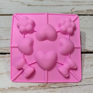 Molde Silicona Chupetín Moño/Corazón/Flor  IMP. 42104