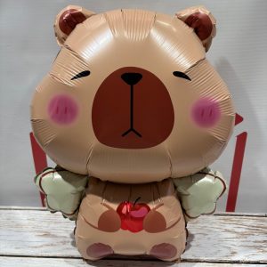 GLOBO METALIZADO SILUETA GRANDE CAPIBARA CON ALAS 70CM IMP. 43754