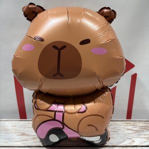 GLOBO METALIZADO SILUETA GRANDE CAPIBARA MONOPATIN 60CM IMP. 43755