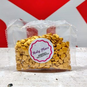 Corazones Dorados  por 35 grs. HOLY PLACE. C.A.