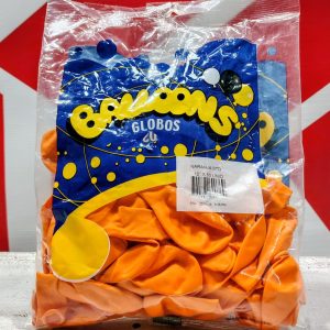 Globos  Látex NaranjaX 50 Unid.  BALLONS 43929