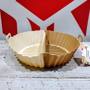 MOLDE SILICONA REDONDO CON ONDAS 20X5CM FREIDORA DE AIRE C/DIVISION IMP 46432