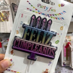 Vela Cake Topper Feliz Cumpleaños Degrade IMP. 52402