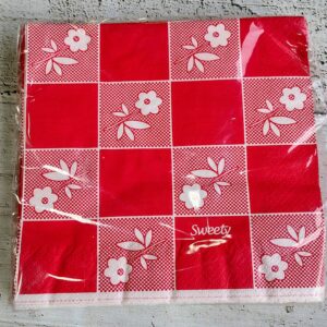 Servilletas Premium Rojas con Blanco x 20 u. C.A.