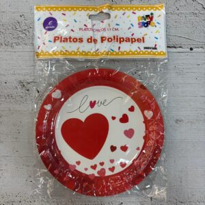 Plato Love con Corazones x 6 57227 C.A