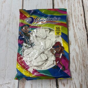 Globos Látex Blanco X 50 Unid. GLOBOLANDIA 57717