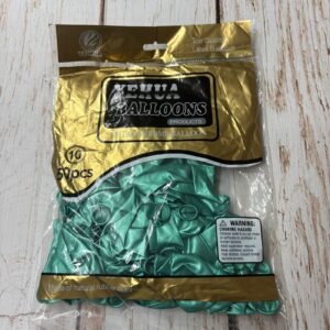 Globos Chrome Verde Esmeralda 10" x 50 unid. IMP. 57695