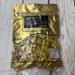 Globos Chrome Dorado 10" x 50 unid. IMP. 39003