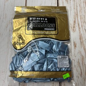 Globos Chrome Celeste 10" x 50 unid. IMP. 38997