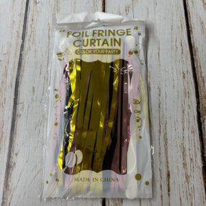 Cortinas Metalizada Tricolor  Negra/Dorada/Rosa  IMP. 42096