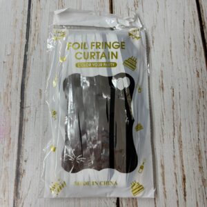 Cortinas Metalizada Bicolor  Negro/Plata IMP. 57559