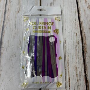 Cortinas Metalizada Tricolor  Plata / Fucsia/ Lila   IMP.  57561