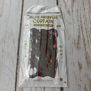 Cortinas Metalizada Bicolor  Rojo/Plata  IMP. 57560