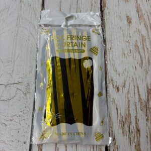 Cortinas Metalizada Bicolor  Dorada /Negro IMP. 57557