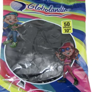 Globos  Látex Negro PERLADO  X 50 Unid. GLOBOLANDIA  57718