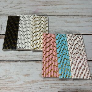 Sorbetes Polipapel Metalizado Lunares x 25 Unid.  Colores Surtidos IMP. 60268