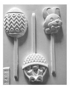 Molde de Acetato Paleta Huevo/Conejo/Canasta 1481
