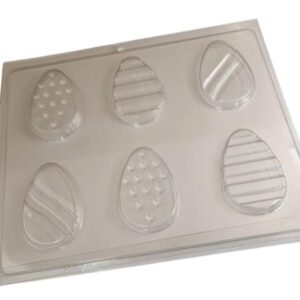Molde Acetato Huevos Planos 7 cm. x 6 unidades.