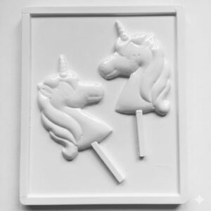 Molde de Acetato Paleta Unicornios  1633