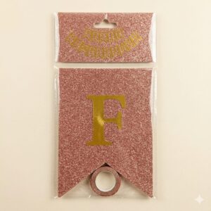 Cartel Feliz Cumple Rosa Gold  Gibreado IMP. 65476