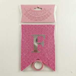 Cartel Feliz Cumple Rosa Gibreado IMP. 64228