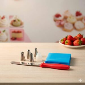 SET 5 PICOS/ESPATULA ACERO INOX/MANGA/CUPLA IMP 66155