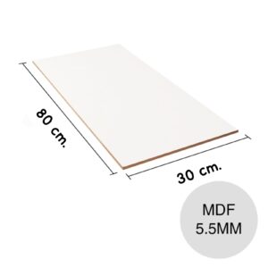 Base MDF Reforzada Blanco de 5,5 mm 80x30