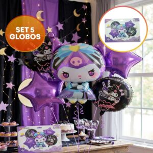Set 5 Globos Metalizados Kuromi IMP. 67049