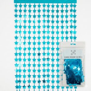 Cortinas Metalizada Estrella de 2x1 mt. Celeste IMP. 67042