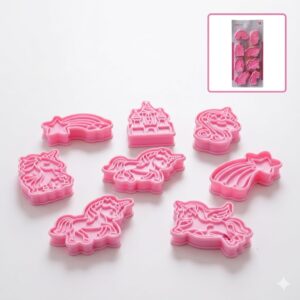 CORTANTE MARCADOR 8 PCS UNICORNIO CASTILLO SURTIDOS IMP 67027