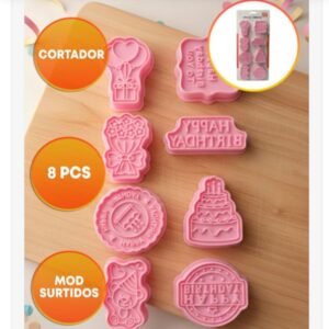 Cortante Marcador de 8 Piezas Happy Birthday Surtidos IMP. 68032