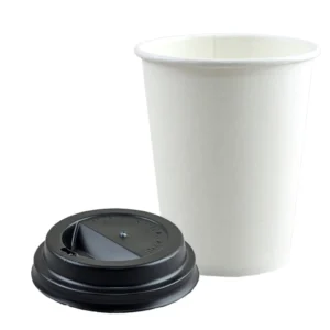Vasos Polipapel 8 Oz c/ Tapa con Pico x 25 unid.