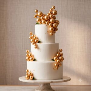 Cake Topper Adorno Esfera Tamaños Surtidos x 20 Unid. Dorado IMP. 71922