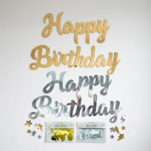 BANDERIN GUIRNALDA HAPPY BIRTHDAY DORADO/PLATEADO 72337 IMP