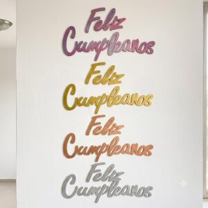 BANDERIN GUIRNALDA FELIZ CUMPLEAÑOS CURSIVA COLORES SURTIDOS 72336 IMP