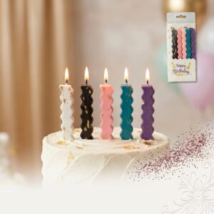 Vela Zig Zag 6 Piezas con Manchas Multicolor IMP. 72568