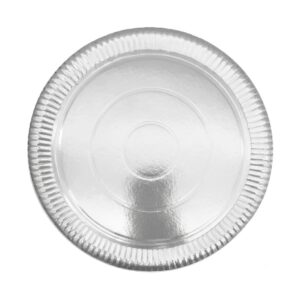 Pack x 10 Bandeja Redonda Plateada 26 cms REFORZADA