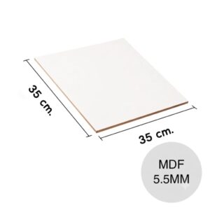Base MDF Reforzada Blanco de 5,5 mm 35x35 Cm.
