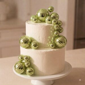 CAKE TOPPER BOLA DE BOLICHE PALITO 10PCS TAMAÑOS SURTIDOS VERDE 74739