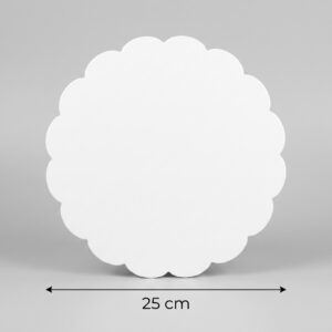 Base MDF Flor blanco 25 cms.